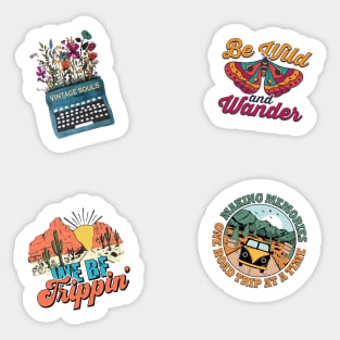 Vintage Flowers Motivation Quotes Stickers Pack Sticker